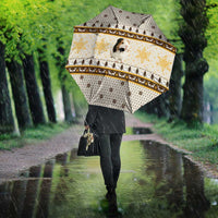Guinea Pig Christmas Umbrella with Snowflakes Trees and Reindeer Pattern - Wonder Print Shop