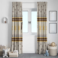 Guinea Pig Christmas Window Curtain with Snowflakes Trees and Reindeer Pattern - Wonder Print Shop