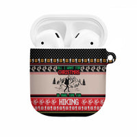 Hiking Christmas AirPods Case with Mountains Trees and Winter Holiday Pattern - Wonder Print Shop