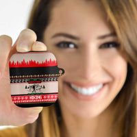 Hiking Christmas AirPods Case with Mountains Trees and Winter Holiday Pattern - Wonder Print Shop