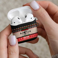 Hiking Christmas AirPods Case with Mountains Trees and Winter Holiday Pattern - Wonder Print Shop