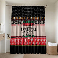 Hiking Christmas Bathroom Set with Mountains Trees and Winter Holiday Pattern - Wonder Print Shop