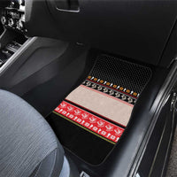 Hiking Christmas Car Mats with Mountains Trees and Winter Holiday Pattern - Wonder Print Shop