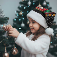 Hiking Christmas Santa Hat with Mountains Trees and Winter Holiday Pattern - Wonder Print Shop