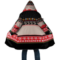 Hiking Christmas Cloak with Mountains Trees and Winter Holiday Pattern - Wonder Print Shop