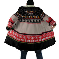 Hiking Christmas Cloak with Mountains Trees and Winter Holiday Pattern - Wonder Print Shop