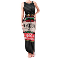 Hiking Christmas Family Matching Tank Maxi Dress and Hawaiian Shirt with Mountains Trees and Winter Holiday Pattern - Wonder Print Shop