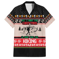 Hiking Christmas Hawaiian Shirt with Mountains Trees and Winter Holiday Pattern - Wonder Print Shop