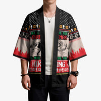 Hiking Christmas Kimono with Mountains Trees and Winter Holiday Pattern - Wonder Print Shop