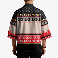 Hiking Christmas Kimono with Mountains Trees and Winter Holiday Pattern - Wonder Print Shop
