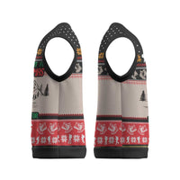 Hiking Christmas Knitted V-Neck Vest with Mountains Trees and Winter Holiday Pattern - Wonder Print Shop