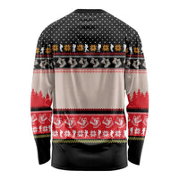 Hiking Christmas Long Sleeve Shirt with Mountains Trees and Winter Holiday Pattern - Wonder Print Shop