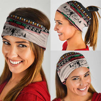 Hiking Christmas Neck Gaiter with Mountains Trees and Winter Holiday Pattern - Wonder Print Shop