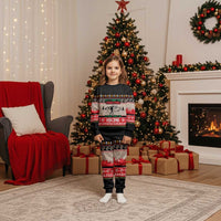 Hiking Christmas Pajama Set with Mountains Trees and Winter Holiday Pattern - Wonder Print Shop