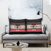 Hiking Christmas Pillow Cover with Mountains Trees and Winter Holiday Pattern - Wonder Print Shop