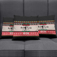 Hiking Christmas Pillow Cover with Mountains Trees and Winter Holiday Pattern - Wonder Print Shop