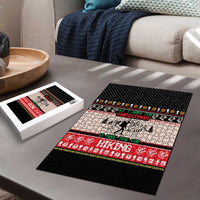 Hiking Christmas Puzzle with Mountains Trees and Winter Holiday Pattern - Wonder Print Shop