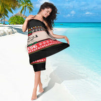 Hiking Christmas Sarong with Mountains Trees and Winter Holiday Pattern - undefined