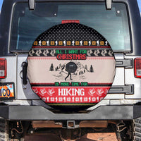 Hiking Christmas Spare Tire Cover with Mountains Trees and Winter Holiday Pattern - Wonder Print Shop