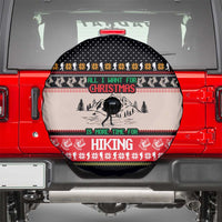 Hiking Christmas Spare Tire Cover with Mountains Trees and Winter Holiday Pattern - Wonder Print Shop