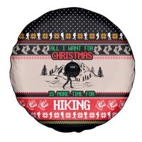 Hiking Christmas Spare Tire Cover with Mountains Trees and Winter Holiday Pattern - Wonder Print Shop