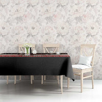 Hiking Christmas Tablecloth with Mountains Trees and Winter Holiday Pattern - Wonder Print Shop