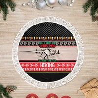 Hiking Christmas Tree Skirt with Mountains Trees and Winter Holiday Pattern - Wonder Print Shop