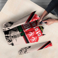 Hiking Christmas Umbrella with Mountains Trees and Winter Holiday Pattern - Wonder Print Shop