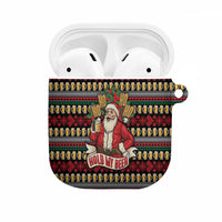 Santa Hold My Beer Christmas AirPods Case with Beer Mugs and Holiday Pattern - Wonder Print Shop