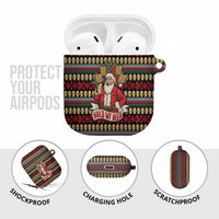 Santa Hold My Beer Christmas AirPods Case with Beer Mugs and Holiday Pattern - Wonder Print Shop
