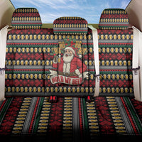 Santa Hold My Beer Christmas Back Car Seat Cover with Beer Mugs and Holiday Pattern - Wonder Print Shop