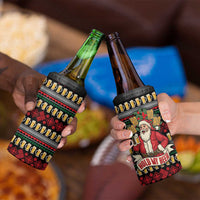 Santa Hold My Beer Christmas 4 in 1 Can Cooler Tumbler with Beer Mugs and Holiday Pattern - Wonder Print Shop