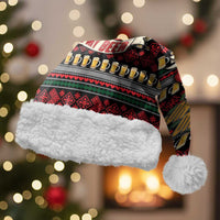 Santa Hold My Beer Christmas Santa Hat with Beer Mugs and Holiday Pattern - Wonder Print Shop