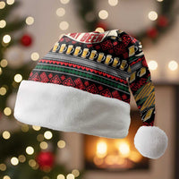 Santa Hold My Beer Christmas Santa Hat with Beer Mugs and Holiday Pattern - Wonder Print Shop