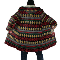 Santa Hold My Beer Christmas Cloak with Beer Mugs and Holiday Pattern - Wonder Print Shop