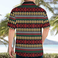 Santa Hold My Beer Christmas Hawaiian Shirt with Beer Mugs and Holiday Pattern - Wonder Print Shop