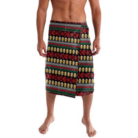 Santa Hold My Beer Christmas Lavalava with Beer Mugs and Holiday Pattern - Wonder Print Shop
