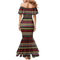 Santa Hold My Beer Christmas Mermaid Dress with Beer Mugs and Holiday Pattern - Wonder Print Shop