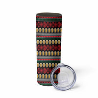 Santa Hold My Beer Christmas Skinny Tumbler with Beer Mugs and Holiday Pattern - Wonder Print Shop