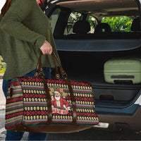 Santa Hold My Beer Christmas Travel Bag with Beer Mugs and Holiday Pattern - Wonder Print Shop