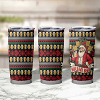Santa Hold My Beer Christmas Tumbler Cup with Beer Mugs and Holiday Pattern - Wonder Print Shop