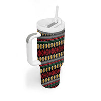 Santa Hold My Beer Christmas Tumbler With Handle with Beer Mugs and Holiday Pattern - Wonder Print Shop