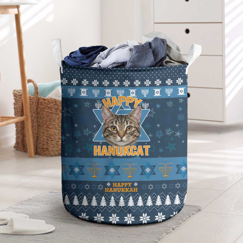 Happy Hanukcat Christmas Design Laundry Basket Xmas Holiday Patterns - Wonder Print Shop