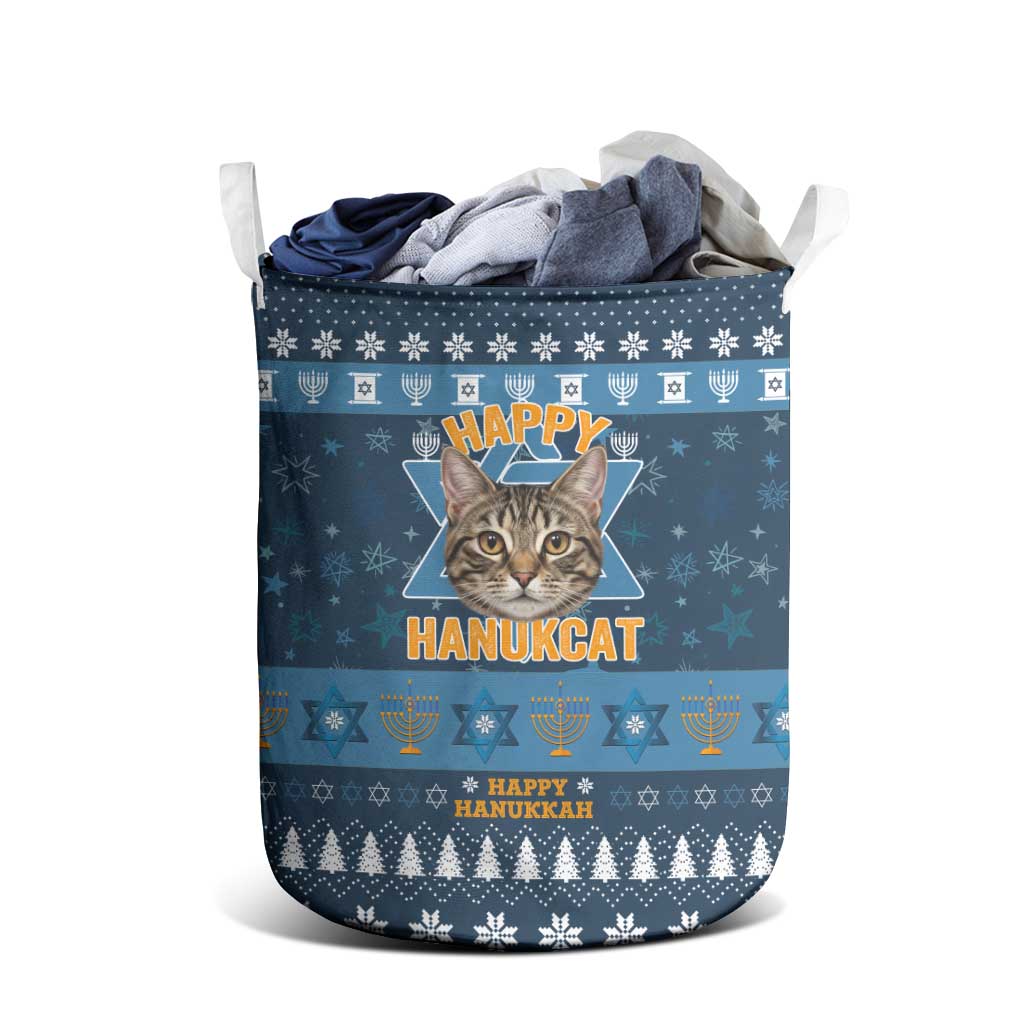 Happy Hanukcat Christmas Design Laundry Basket Xmas Holiday Patterns - Wonder Print Shop