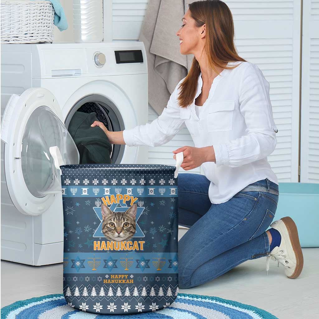 Happy Hanukcat Christmas Design Laundry Basket Xmas Holiday Patterns - Wonder Print Shop