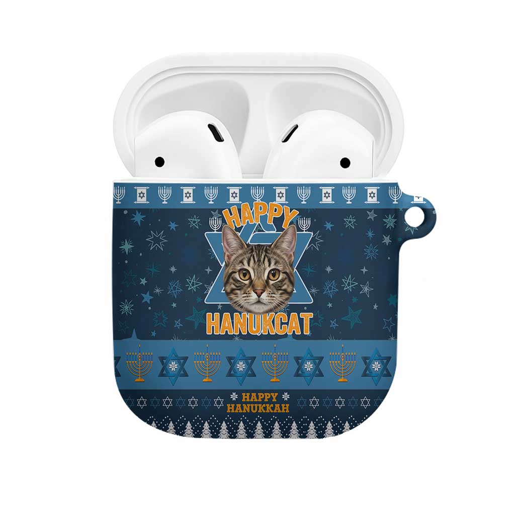 Happy Hanukcat Christmas Design AirPods Case Xmas Holiday Patterns - Wonder Print Shop