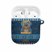 Happy Hanukcat Christmas Design AirPods Case Xmas Holiday Patterns - Wonder Print Shop