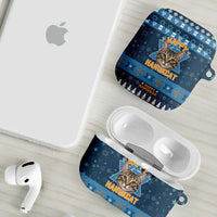 Happy Hanukcat Christmas Design AirPods Case Xmas Holiday Patterns - Wonder Print Shop