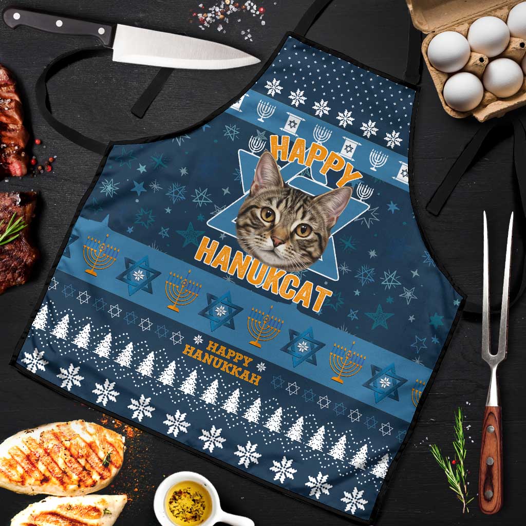 Happy Hanukcat Christmas Design Apron Xmas Holiday Patterns - Wonder Print Shop
