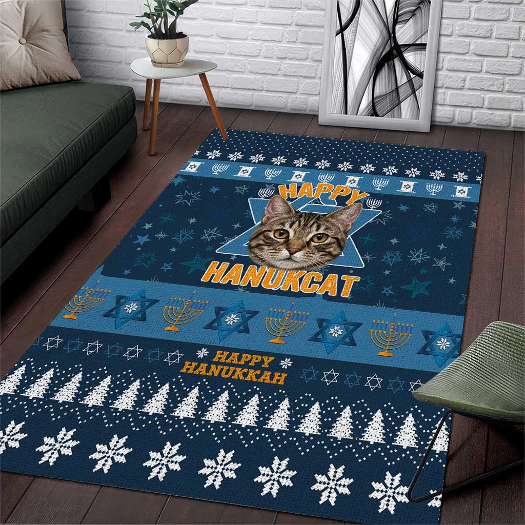 Happy Hanukcat Christmas Design Area Rug Xmas Holiday Patterns - Wonder Print Shop